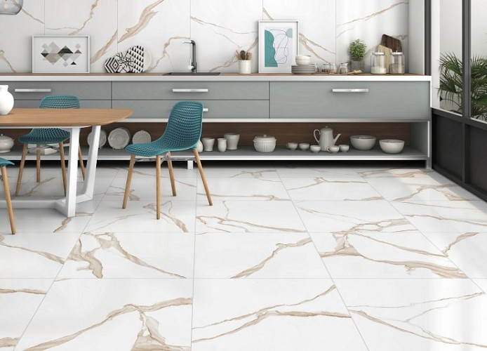 Керамогранит Global Tile Majestic GT60600303MR Белый 60x60