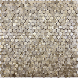 Мозаика LeeDo Ceramica Aluminium 3D Hexagon Gold (8x14x6) 297x306, рельефная матовая и глянцевая  