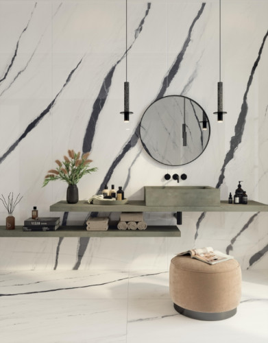 Керамогранит Atlas Concorde Russia 610010002717 Forte dei Marmi Panda White Rett 80x80