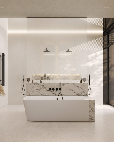 Ванна из искусственного камня ABBER Stein AS9621-1.7 R белая матовая