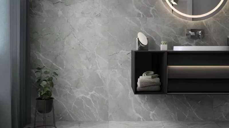 Керамогранит Vitra K947780R SilkMarble Бреча Серый Матовый 60x120