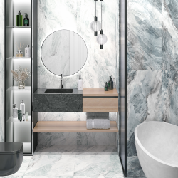 Керамогранит Delacora D12056M Waterfall Blue матовый карвинг 60x120