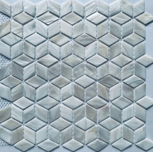 Мозаика Pixel Mosaic PIX770 из натурального перламутра Super White, чип 25*40 мм, сетка 292х278х2 мм