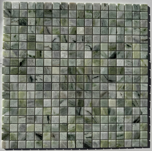 Мозаика Pixel Mosaic PIX 312 Jet Green, чип 15х15 мм, сетка 305х305х4 мм, Полированная    