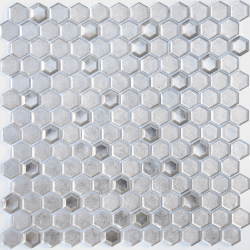 Мозаика LeeDo Ceramica Argento grani hexagon (13x23x6) 300x300, глянцевая и матовая