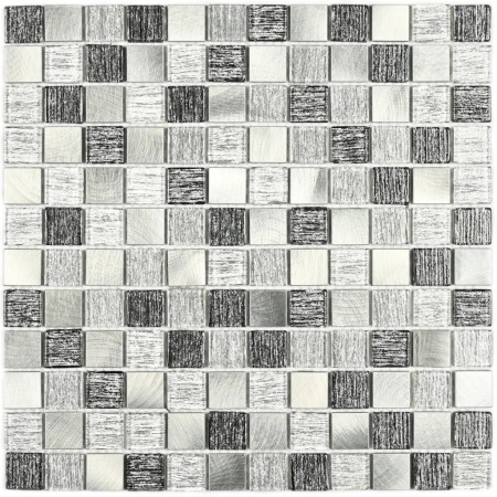 Мозаика Bonaparte Trend Silver (23х23х4) 300х300, глянцевая фольгированная