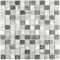 Мозаика Bonaparte Trend Silver (23х23х4) 300х300, глянцевая фольгированная