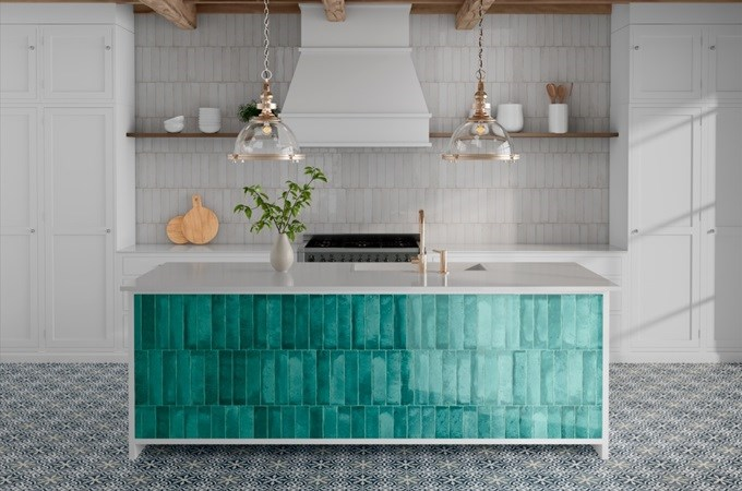 Керамическая плитка NiceKer London turquoise (глянец) 7,5x30