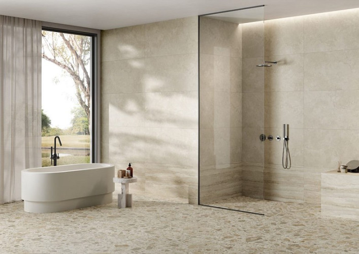 Керамогранит Vitra K951848R CityStone Травертин Клауд Матовый 60X120