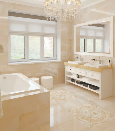 Керамогранит Kerranova K-95/LR Onice Milky Lapp 60x60