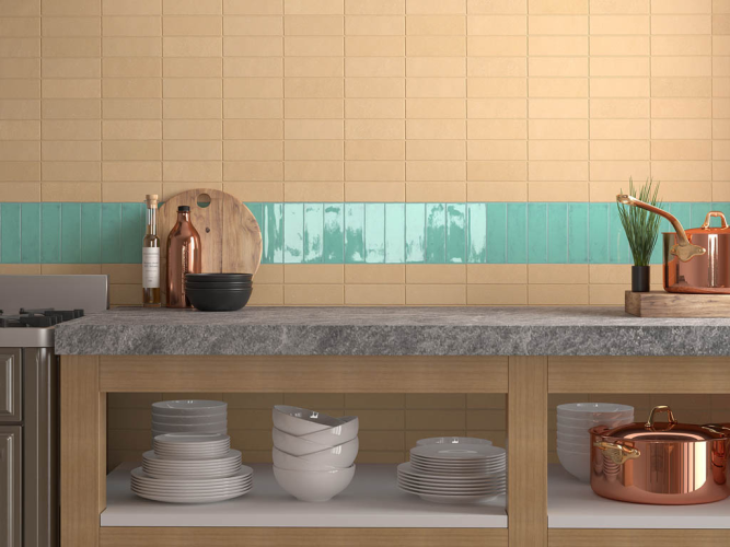 Плитка Equipe Fango 30682 Aquamarine Gloss 5x15