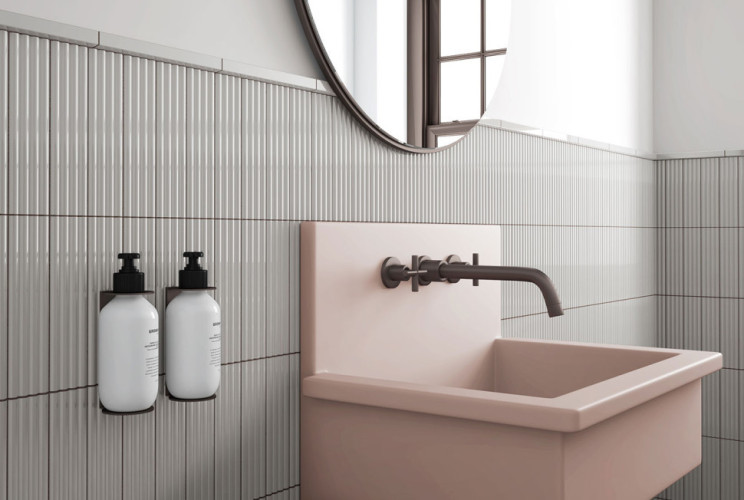 Плитка Equipe Costa Nova 28527 Onda Grey Matt 5x20