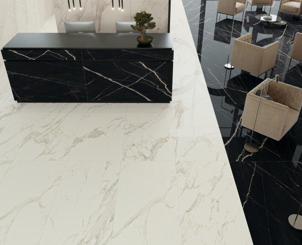 Керамогранит Atlas Concorde Russia 610015000626 Empire Calacatta Black Lapp 60x60