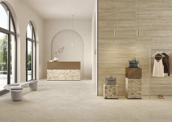 Керамогранит Vitra K951847R CityStone Травертин Линейный Матовый 60X120