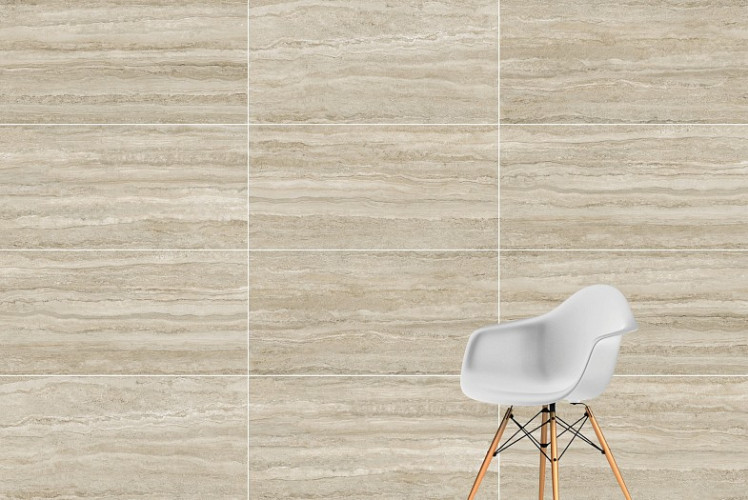 Керамогранит Vitra K951847R CityStone Травертин Линейный Матовый 60X120