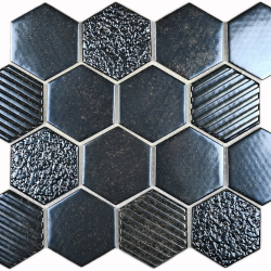 Мозаика Bonaparte Saba Iron (73х73х6) 304х264, глянцевая рельефная
