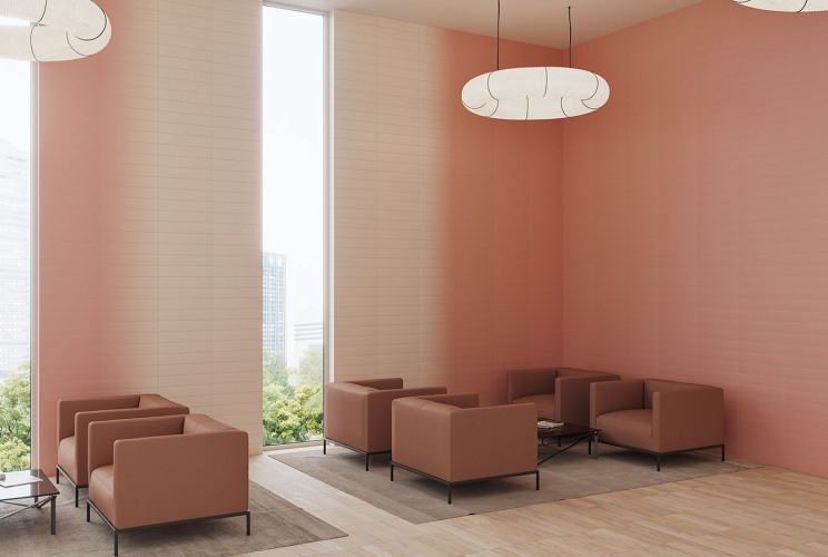 Керамическая плитка Wow 132679 Melange Talc Rose 10.7x54.2