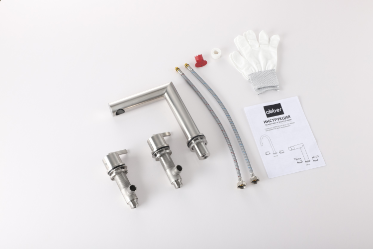 Смеситель ABBER Perfekte 316 AF8A08BST для раковины, сталь брашированная