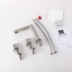 Смеситель ABBER Perfekte 316 AF8A08BST для раковины, сталь брашированная