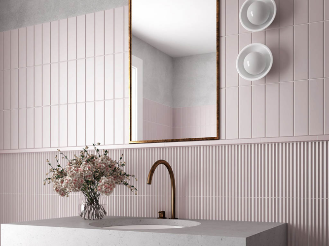 Плитка Equipe Costa Nova 28531 Onda Pink Matt 5x20