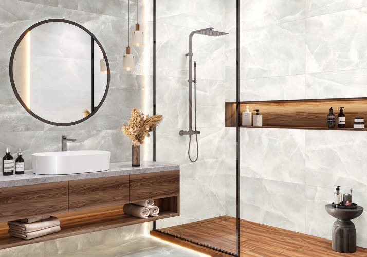 Керамогранит Delacora D60244М Salt White матовый карвинг 60x60