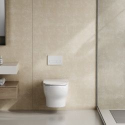 Унитаз ABBER Bequem AC1128 подвесной белый, безободковый, смыв торнадо