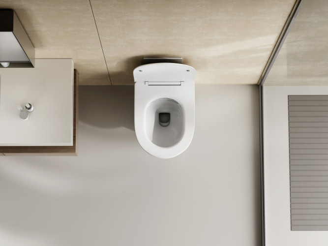 Унитаз ABBER Bequem AC1128 подвесной белый, безободковый, смыв торнадо