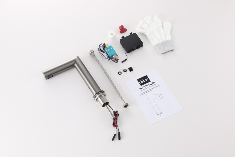 Смеситель ABBER Perfekte 316 AF8A101BGGS сенсорный для раковины, оружейная сталь брашированная