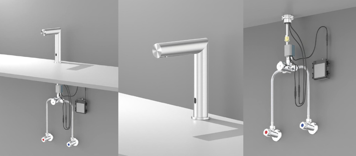 Смеситель ABBER Perfekte 316 AF8A101BGGS сенсорный для раковины, оружейная сталь брашированная