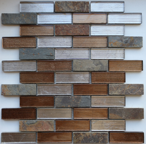 Мозаика LeeDo Ceramica Alcantara Ruggine (23x73x8) 260x298, глянцевая и матовая
