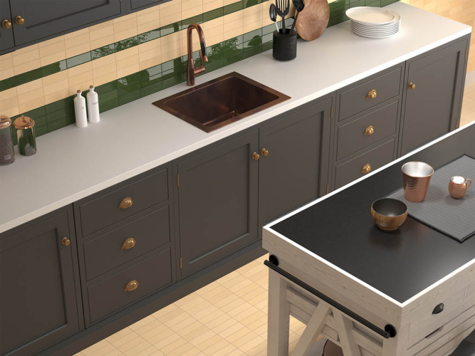 Плитка Equipe Fango 30675 Green Gloss 5x15