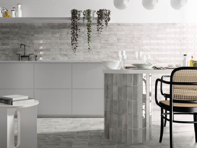 Плитка Equipe Coco 27990 Amber Grey Glossy 5x15