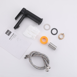 Смеситель ABBER Weiss Insel AF8010B для раковины, черный матовый