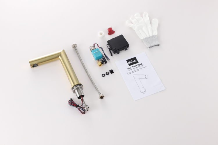 Смеситель ABBER Perfekte 316 AF8A101BGS сенсорный для раковины, золото брашированное