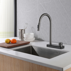 Смеситель ABBER Wasser Kreis AF8114NG для кухни с выдвижной лейкой, никель