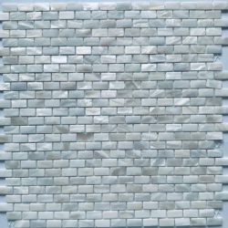 Мозаика Pixel Mosaic PIX768 из натурального перламутра Super White, чип 10*20 мм, сетка 290х300х2 мм