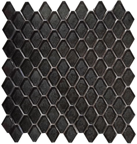 Мозаика LeeDo Ceramica Diamanti nero (24x42x6) 282x310, структурированная полуглянцевая