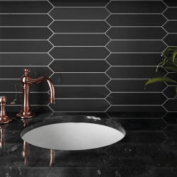 Плитка Equipe Arrow 25836 Black 5x25
