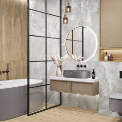 Керамогранит Delacora D60246M Salt Gray матовый карвинг 60x60