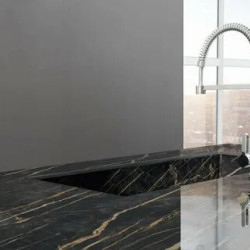 Керамогранит Laminam I Naturali Marmi Noir Desir Bocciardato LAMF007045 5.6 mm 100x300