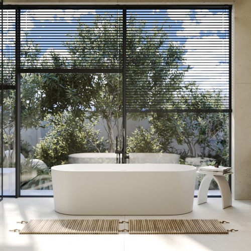 Ванна из искусственного камня ABBER Stein AS9614 белая матовая