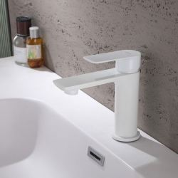 Смеситель ABBER Weiss Insel AF8010FW для раковины, белый матовый