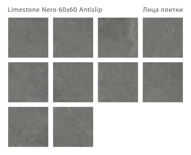 Керамогранит Staro Antislip Limestone Nero 60x60