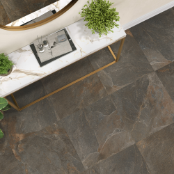 Керамогранит Delacora D60223M Stoncrete Сopper матовый карвинг 60x60