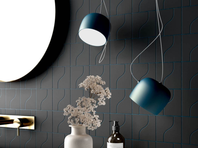 Плитка Equipe Curve 28849 Black Gloss 8,3x12