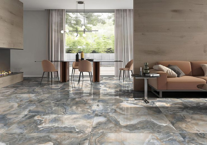 Керамогранит Global Tile Indigo GT1206014612PR Синий 60x120