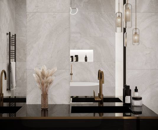 Керамогранит Laparet Titan White Cтруктурный 60х120