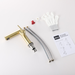 Смеситель ABBER Perfekte 316 AF8A10BG для раковины, золото брашированное