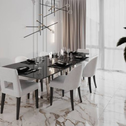 Керамогранит Laparet Calacatta Bronze белый полированный 60х120