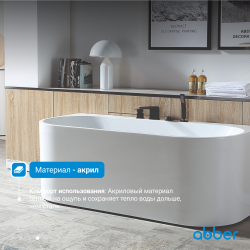 Акриловая ванна ABBER AB9310 белая